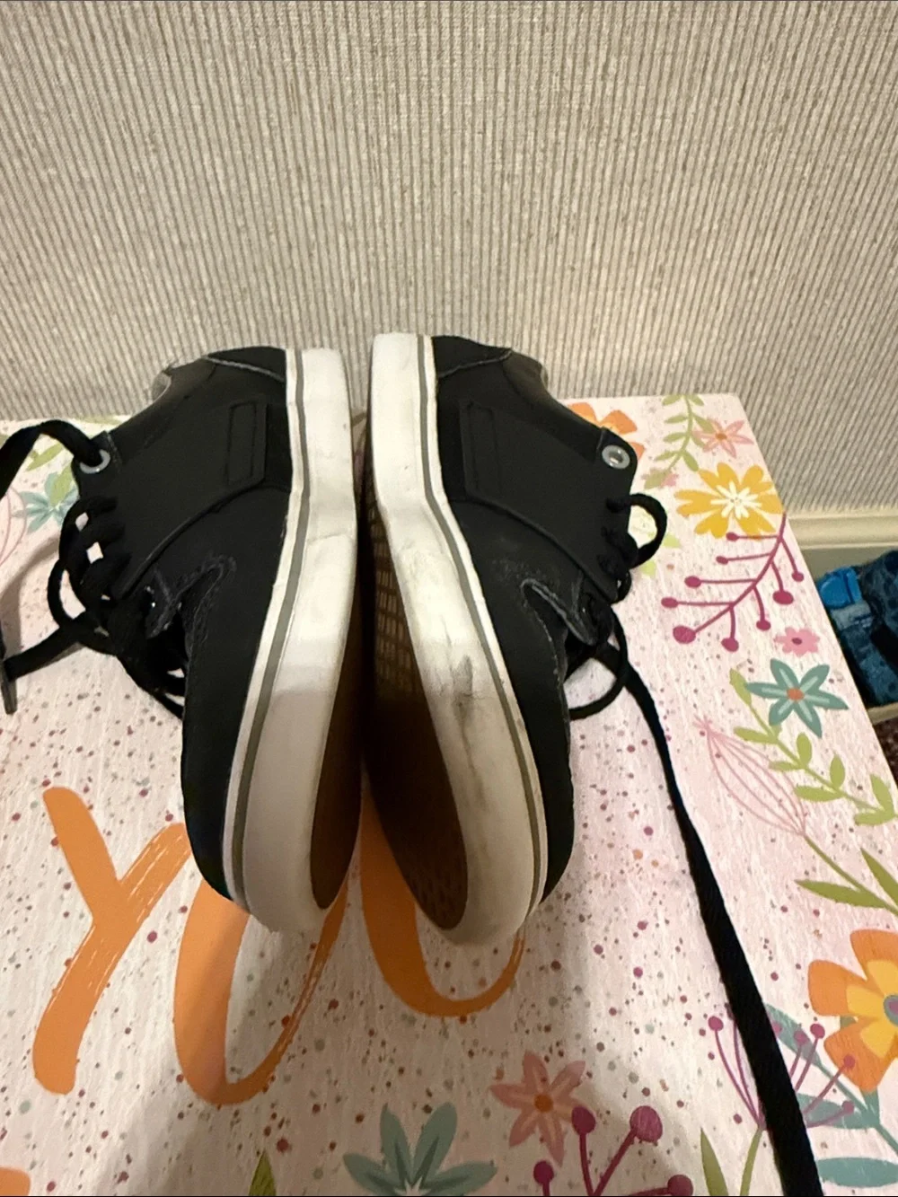 Black Kids Puma Sneakers with White Sole
